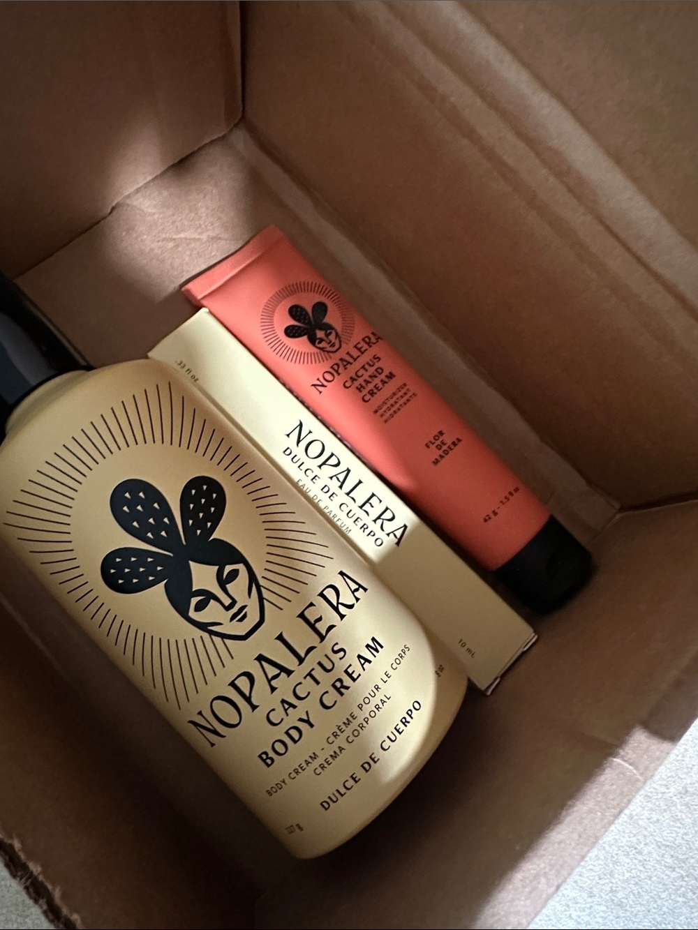 Nopalera Cactus Body Cream — Gold and Coral Set